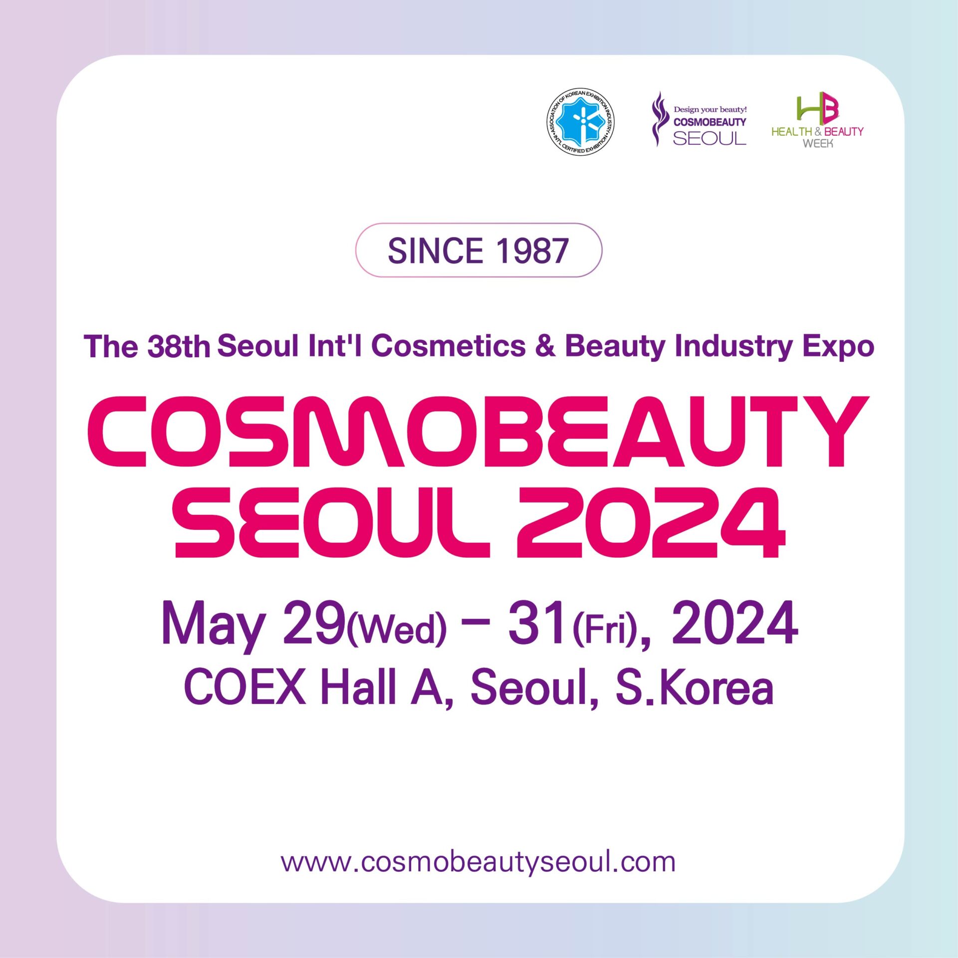 COSMOBEAUTY SEOUL 2024, HEALTH INDUSTRY EXPO 2024 (HEALTH & BEAUTY WEEK